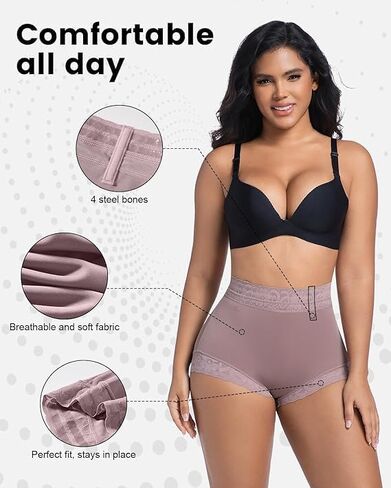 Womens Shapewear Control Panties Butt Lifter Boyshort Lace Panties Underwear in Saudi Arabia