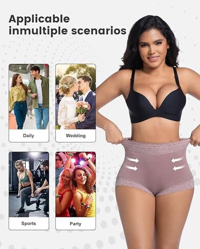 Womens Shapewear Control Panties Butt Lifter Boyshort Lace Panties Underwear in Saudi Arabia