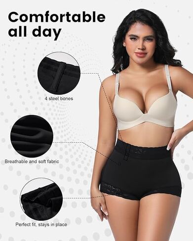 Womens Shapewear Control Panties Butt Lifter Boyshort Lace Panties Underwear in Saudi Arabia