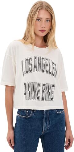 ANINE BING Women's Johnny Cropped Tee in Saudi Arabia