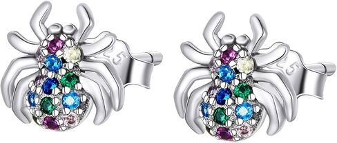 Rainbow Hoop Earrings Dazzling Cubic Zirconia Silver Plated Small Feather Wings Huggie Hoop Earrings Hypoallergenic Celtic Knot Fashion Earrings for Sensitive Ears Jewelry Her Wife Grandma Mother in Saudi Arabia