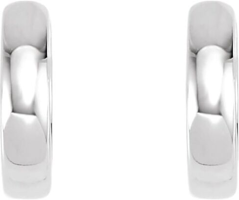Platinum 11.5 mm Hinged Huggie Hoop Earrings in Kuwait
