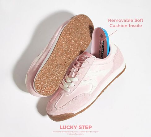 أحذية LUCKY STEP الرياضية النسائية ذات الطراز القديم - أحذية جري كلاسيكية كاجوال غير قابلة للانزلاق - حذاء رياضي عصري مريح برباط للمشي in Kuwait