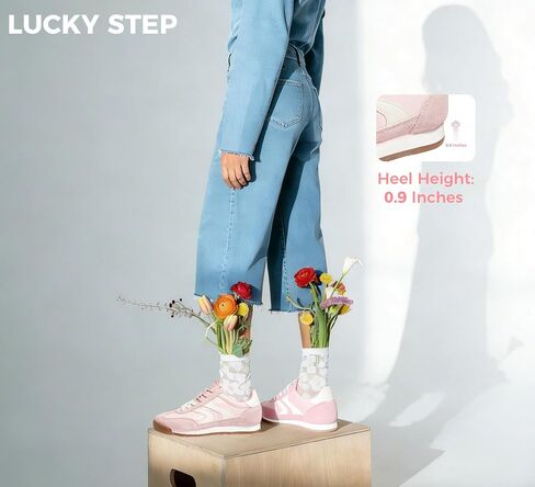 أحذية LUCKY STEP الرياضية النسائية ذات الطراز القديم - أحذية جري كلاسيكية كاجوال غير قابلة للانزلاق - حذاء رياضي عصري مريح برباط للمشي in Kuwait