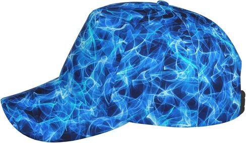Blue Cool Flame Baseball Cap Snapback Hats Adjustable Trucker Hat for Men Women in Saudi Arabia