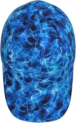 Blue Cool Flame Baseball Cap Snapback Hats Adjustable Trucker Hat for Men Women in Saudi Arabia