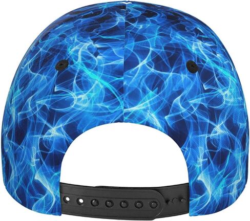 Blue Cool Flame Baseball Cap Snapback Hats Adjustable Trucker Hat for Men Women in Saudi Arabia