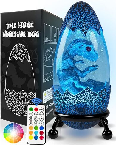 Dinosaur Egg LED Night Light 13 Color Changing Touch Remote Control Lamp in Saudi Arabia