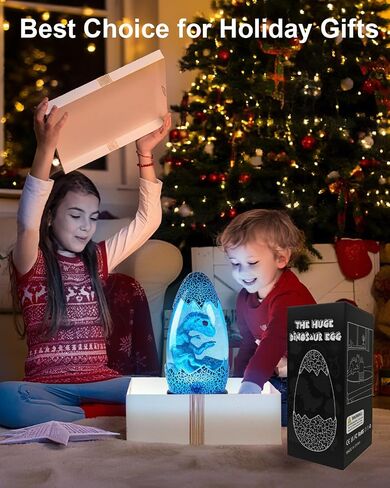Dinosaur Egg LED Night Light 13 Color Changing Touch Remote Control Lamp in Saudi Arabia