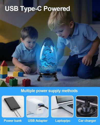 Dinosaur Egg LED Night Light 13 Color Changing Touch Remote Control Lamp in Saudi Arabia