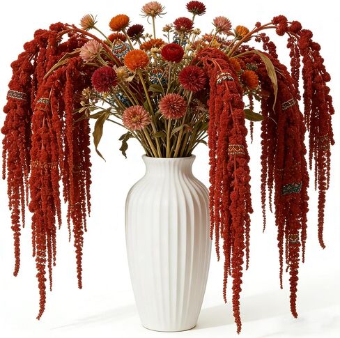 5 Pcs 22 Inch Bright Red Artificial Amaranthus - Faux Lover Tears Hanging Vines for Floral Arrangements, Vase Bouquets, Wedding Arch, Table Centerpiece, Home Office Decor in Saudi Arabia