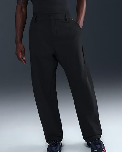 بنطال Nike 24.7 PerfectStretch الرجالي Dri-FIT UV فضفاض مناسب للاستخدام، أسود/رمادي دخاني داكن، 32x32 in Kuwait