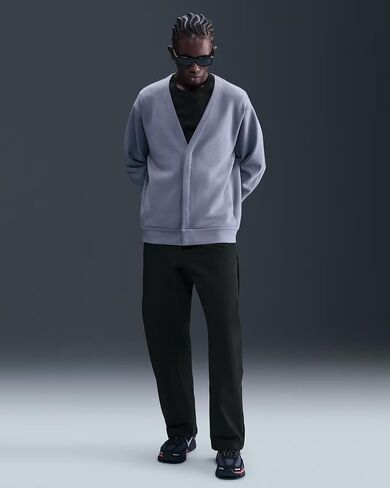 بنطال Nike 24.7 PerfectStretch الرجالي Dri-FIT UV فضفاض مناسب للاستخدام، أسود/رمادي دخاني داكن، 32x32 in Kuwait