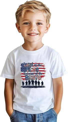 Habudda Toddler Boys 250th American Flag Memorial Day Shirt for Kids Girls Independence Day Patriotic Tee Short Sleeve 2T-8Y in Saudi Arabia