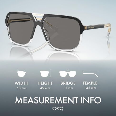 DOLCE & GABBANA DG4354 Square Lettering Logo Acetate Sunglasses with Luxury Eyewear Kit in Kuwait