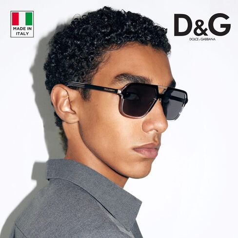 DOLCE & GABBANA DG4354 Square Lettering Logo Acetate Sunglasses with Luxury Eyewear Kit in Kuwait