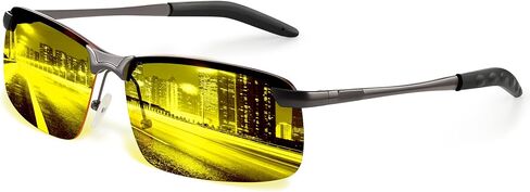 Night Driving Glasses For Men Night Vision Glasses Anti Glare Glasses Anti Headlight Glare For Commute & Long Drives in Saudi Arabia