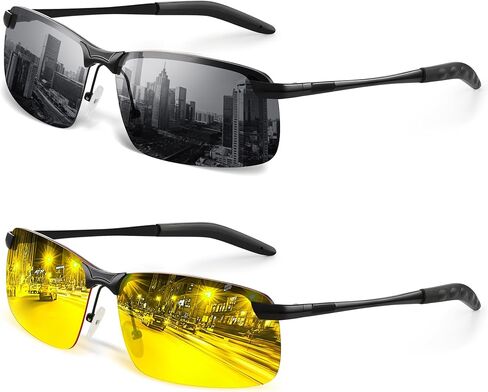 Night Driving Glasses For Men Night Vision Glasses Anti Glare Glasses Anti Headlight Glare For Commute & Long Drives in Saudi Arabia