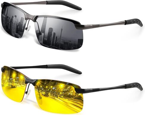 Night Driving Glasses For Men Night Vision Glasses Anti Glare Glasses Anti Headlight Glare For Commute & Long Drives in Saudi Arabia