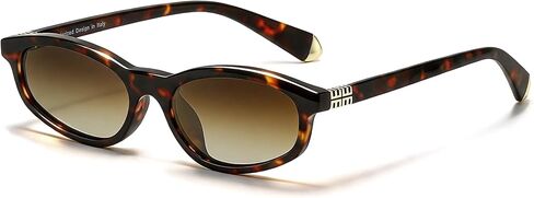 TJUTR Trendy Small Sunglasses for Women Men, Retro Vintage 90s Style Sun Glasses with Gold Accents, UV Protection Shades in Saudi Arabia