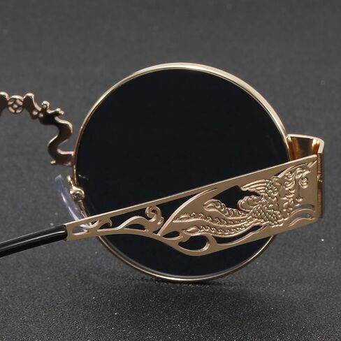Men'S Vintage Copper Alloy Round Frame Sunglasses - Oversized Retro Round Eyewear in Kuwait