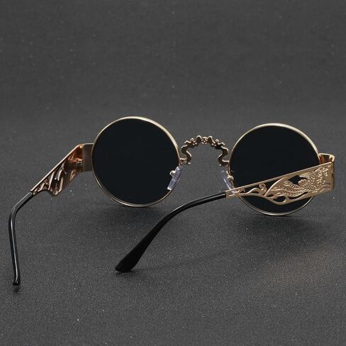 Men'S Vintage Copper Alloy Round Frame Sunglasses - Oversized Retro Round Eyewear in Kuwait