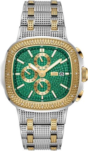 JBW Luxury Men's Heist J6380F 20 Diamond Wrist Watch with Stainless Steel Bracelet in Saudi Arabia