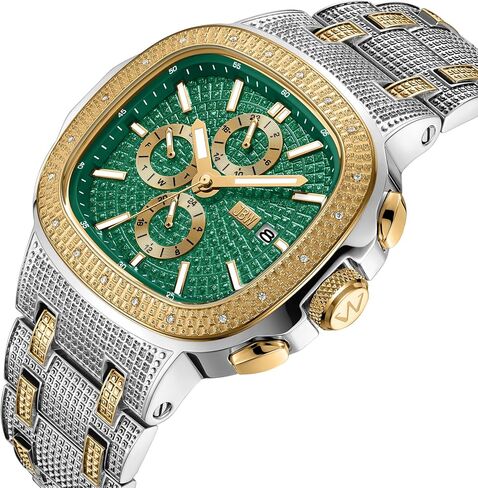 JBW Luxury Men's Heist J6380F 20 Diamond Wrist Watch with Stainless Steel Bracelet in Saudi Arabia