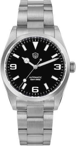 watchdives WD6610 Automatic Watch, Japanese 9015 Movement 37mm Sapphire Crystal Men Watches 100m Waterproof Wristwatch with Quick OTF Adjustment Clasp in Saudi Arabia