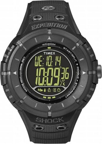 Timex T49928 Men's Expedition Shock Compass Vibrating Alarm Black Resin Strap Watch in Kuwait