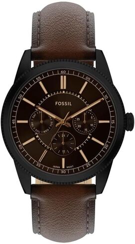 Fossil Pearson Watch for Men, Quartz Multifunction Movement with Stainless Steel or Leather Strap in Kuwait