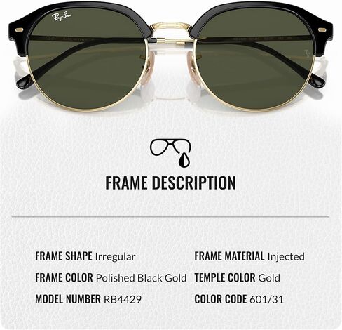 Ray-Ban RB4429 Square-Round Shaped Sunglasses for Men & Women with Official RAYBAN Eyewear Kit in Kuwait