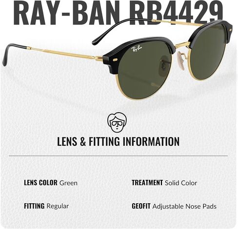 Ray-Ban RB4429 Square-Round Shaped Sunglasses for Men & Women with Official RAYBAN Eyewear Kit in Kuwait