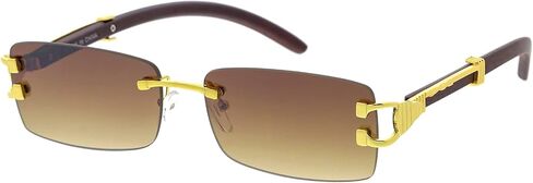zeroUV - Luxe 90s Inspired Rimless Metal Accent Medium Square Sunglasses D250 in Kuwait