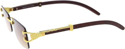 zeroUV - Luxe 90s Inspired Rimless Metal Accent Medium Square Sunglasses D250 in Kuwait