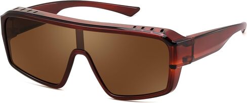 FEISEDY Oversized Square Sunglasses Fit Over Glasses for Men Women, Wrap-around One Piece Shades, Driving Outdoors B0332 in Kuwait