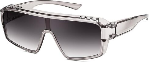 FEISEDY Oversized Square Sunglasses Fit Over Glasses for Men Women, Wrap-around One Piece Shades, Driving Outdoors B0332 in Kuwait
