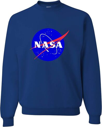 Go All Out Adult Blue NASA Logo Sweatshirt Crewneck in Kuwait