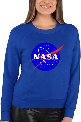 Go All Out Adult Blue NASA Logo Sweatshirt Crewneck in Kuwait