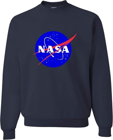 Go All Out Adult Blue NASA Logo Sweatshirt Crewneck in Kuwait