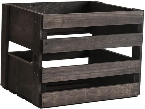 Darla'Studio 66 12" Vinyl LP Wooden Crate for Records, Solid Wood Record Album Storage Box, Vintage Dark in Saudi Arabia