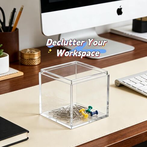 Clear Acrylic Boxes with Lids (12 Pack) - 4x4x4 Small Square Acrylic Box for Display, Party Favors, Candy, & Crafts - Sturdy Transparent Storage Cubes in Saudi Arabia
