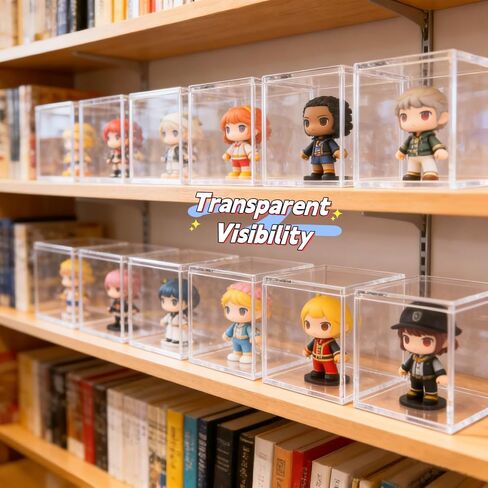 Clear Acrylic Boxes with Lids (12 Pack) - 4x4x4 Small Square Acrylic Box for Display, Party Favors, Candy, & Crafts - Sturdy Transparent Storage Cubes in Saudi Arabia
