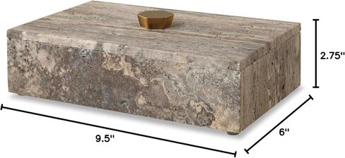 Uttermost 18153 Griseus - صندوق حجري - طوله 2.75 بوصة وعرضه 9.5 بوصة in Kuwait