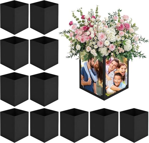 12 Pack Graduation Frame Centerpieces, 6 Inch Photo Display, Black | Hollow 4-Sided Table Photo Props Frame, For Grad Party Favors, Birthday Wedding Dinner Party, Graduation Decorations in Kuwait