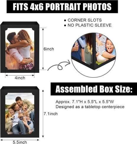 12 Pack Graduation Frame Centerpieces, 6 Inch Photo Display, Black | Hollow 4-Sided Table Photo Props Frame, For Grad Party Favors, Birthday Wedding Dinner Party, Graduation Decorations in Kuwait