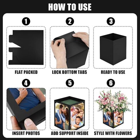 12 Pack Graduation Frame Centerpieces, 6 Inch Photo Display, Black | Hollow 4-Sided Table Photo Props Frame, For Grad Party Favors, Birthday Wedding Dinner Party, Graduation Decorations in Kuwait