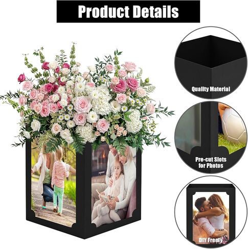 12 Pack Graduation Frame Centerpieces, 6 Inch Photo Display, Black | Hollow 4-Sided Table Photo Props Frame, For Grad Party Favors, Birthday Wedding Dinner Party, Graduation Decorations in Kuwait