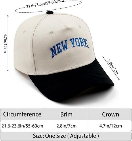 Two Tone Trucker Baseball Cap with Embroidered City Letters, Classic Cotton Hat for Men and Women Gift Ideas in Kuwait