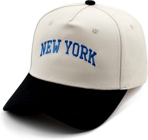 Two Tone Trucker Baseball Cap with Embroidered City Letters, Classic Cotton Hat for Men and Women Gift Ideas in Kuwait